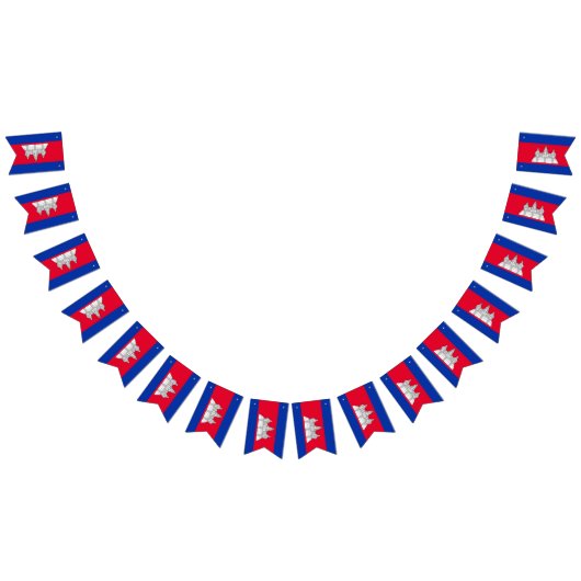 カンボジアの旗 バンティングフラッグ (全)