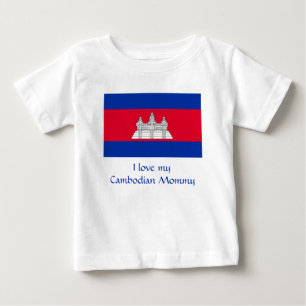 カンボジアの旗 ベビーTシャツ