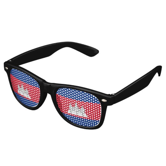 カンボジアの旗 レトロサングラス (アングル)