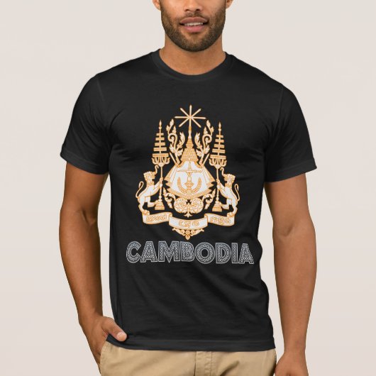 カンボジアの紋章付き外衣 Tシャツ (正面)