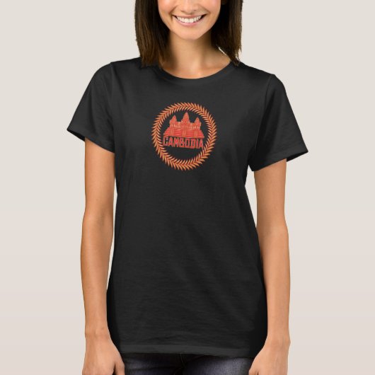 カンボジアアンコールワット寺院 Tシャツ (正面)