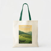 カンボジアイラストレーショントラベルアートヴィンテージ トートバッグ (正面)