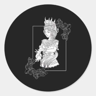 カンボジアクメール伝統的ダンスアプサラ ラウンドシール