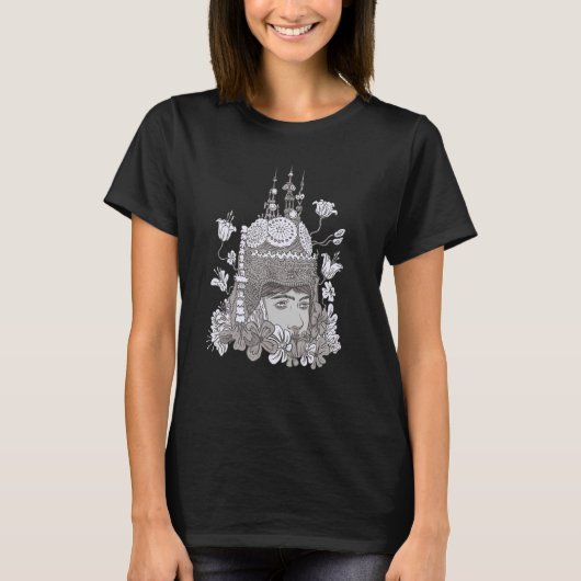 カンボジアクメール伝統的ダンスアプサラ Tシャツ (正面)