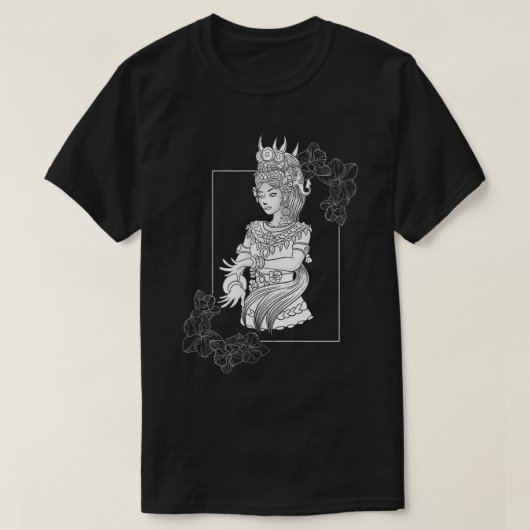 カンボジアクメール伝統的ダンスガールAp Tシャツ (デザイン正面)