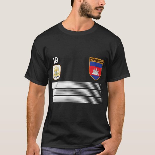 カンボジアサッカージャージー2021サッカー Tシャツ (正面)