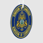 カンボジアラウンドエンブレム オーナメント (正面)