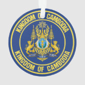 カンボジアラウンドエンブレム オーナメント (裏面)