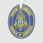 カンボジアラウンドエンブレム オーナメント (正面)
