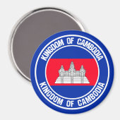 カンボジアラウンドエンブレム マグネット (正面/裏面)