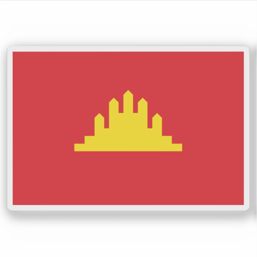 カンボジア人民共和国国旗 シール (正面)