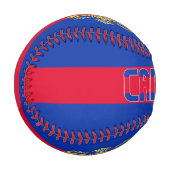カンボジア国旗とコート・オブ・アームズ 野球ボール (正面左)