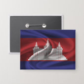 カンボジア国旗のボタン 缶バッジ (正面/裏面)