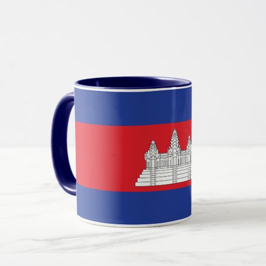カンボジア国旗のマグカップ マグカップ (正面左)