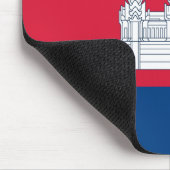 カンボジア国旗のムスパド マウスパッド (コーナー)