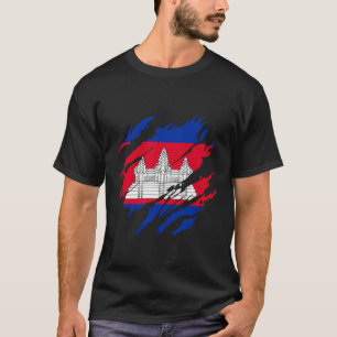 カンボジア国旗カンボジア Tシャツ