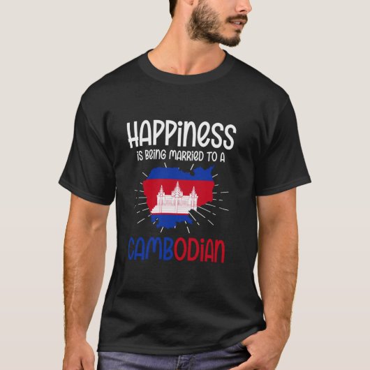 カンボジア国旗4 Tシャツ (正面)