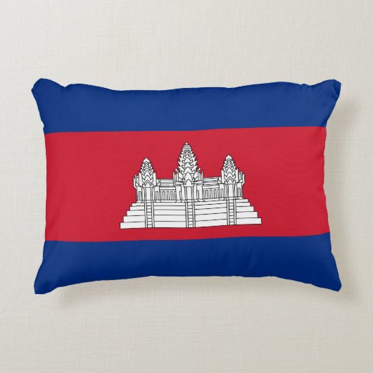 カンボジア国旗 アクセントクッション (正面)