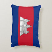 カンボジア国旗 アクセントクッション (裏面(縦))