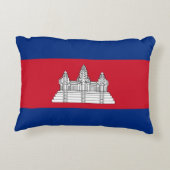 カンボジア国旗 アクセントクッション (裏面)