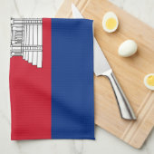 カンボジア国旗 キッチンタオル (四つ折り)