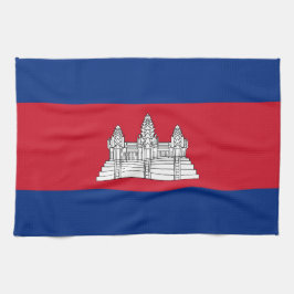 カンボジア国旗 キッチンタオル