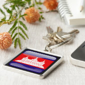 カンボジア国旗 キーホルダー (側面)