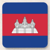 カンボジア国旗 コースター (正面)