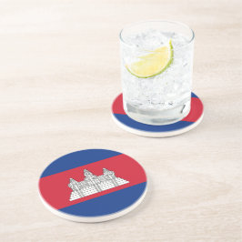 カンボジア国旗 コースター