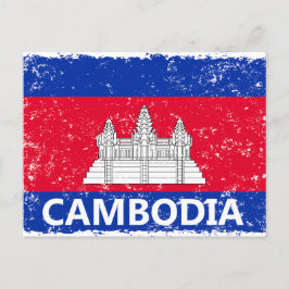 カンボジア国旗 シーズンポストカード