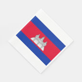 カンボジア国旗 スタンダードランチョンナプキン (角)