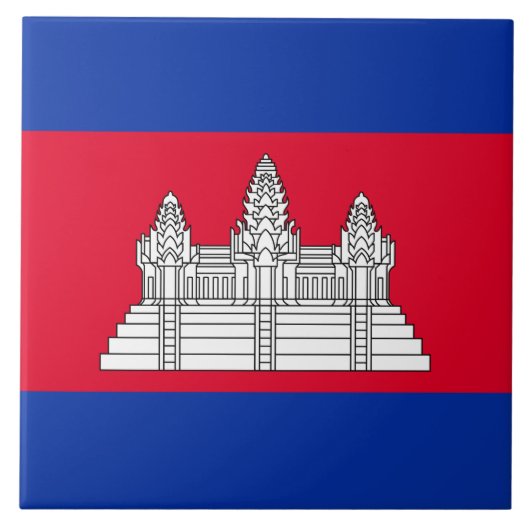 カンボジア国旗 タイル (正面)