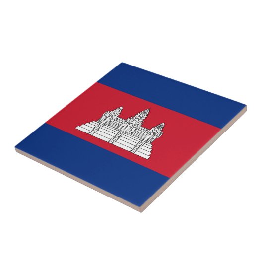 カンボジア国旗 タイル (側面)