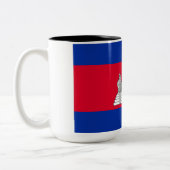 カンボジア国旗 ツートーンマグカップ (左)