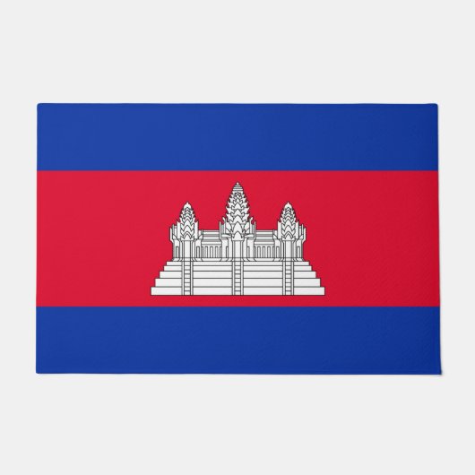 カンボジア国旗 ドアマット (正面)