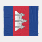 カンボジア国旗 フリースブランケット (正面(横))