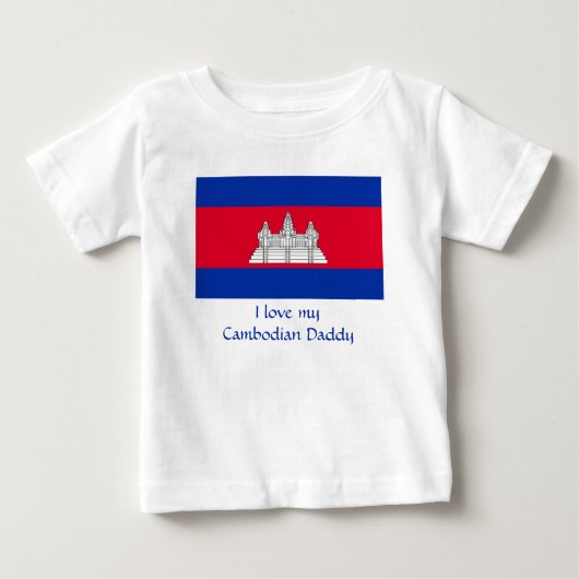 カンボジア国旗 ベビーTシャツ (正面)