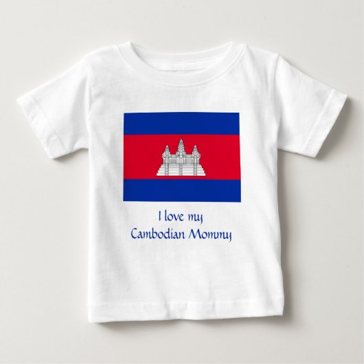 カンボジア国旗 ベビーTシャツ (正面)