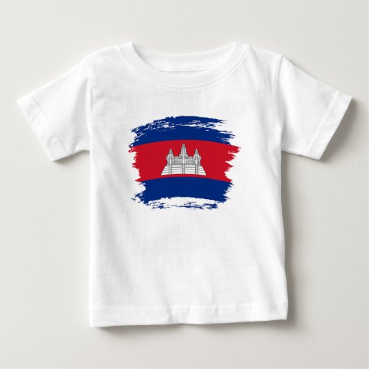 カンボジア国旗 ベビーTシャツ (正面)