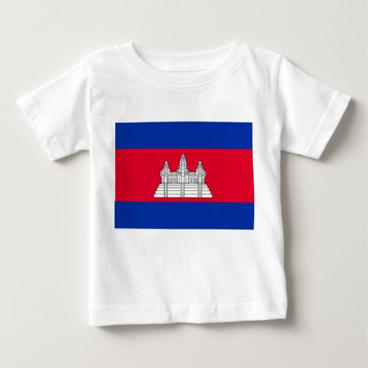 カンボジア国旗 ベビーTシャツ (正面)