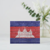 カンボジア国旗 ポストカード (スタンド正面)