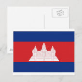 カンボジア国旗 ポストカード (正面/裏面)