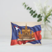 カンボジア国旗 ポストカード (スタンド正面)