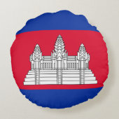 カンボジア国旗 ラウンドクッション (裏面)