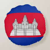 カンボジア国旗 ラウンドクッション (裏面)