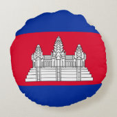 カンボジア国旗 丸い枕 ラウンドクッション (裏面)