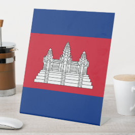 カンボジア国旗 台座サイン