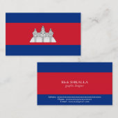 カンボジア国旗 名刺 (正面/裏面)