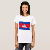 カンボジア国旗 Tシャツ (正面フル)