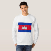 カンボジア国旗 Tシャツ (正面フル)